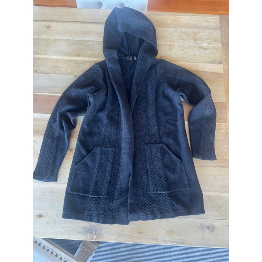 CYRUS Black Hooded Cardigan Women's XS